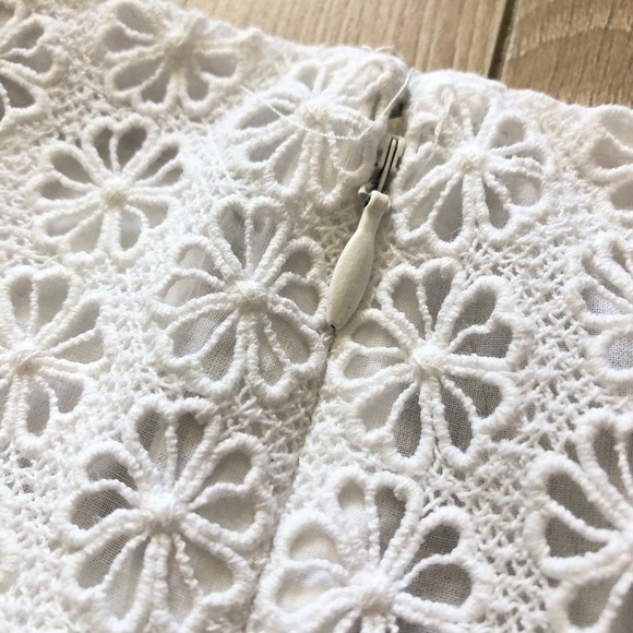 J. Crew Eyelet Lace Midi Dress in White Size 4 - Picture 10 of 13